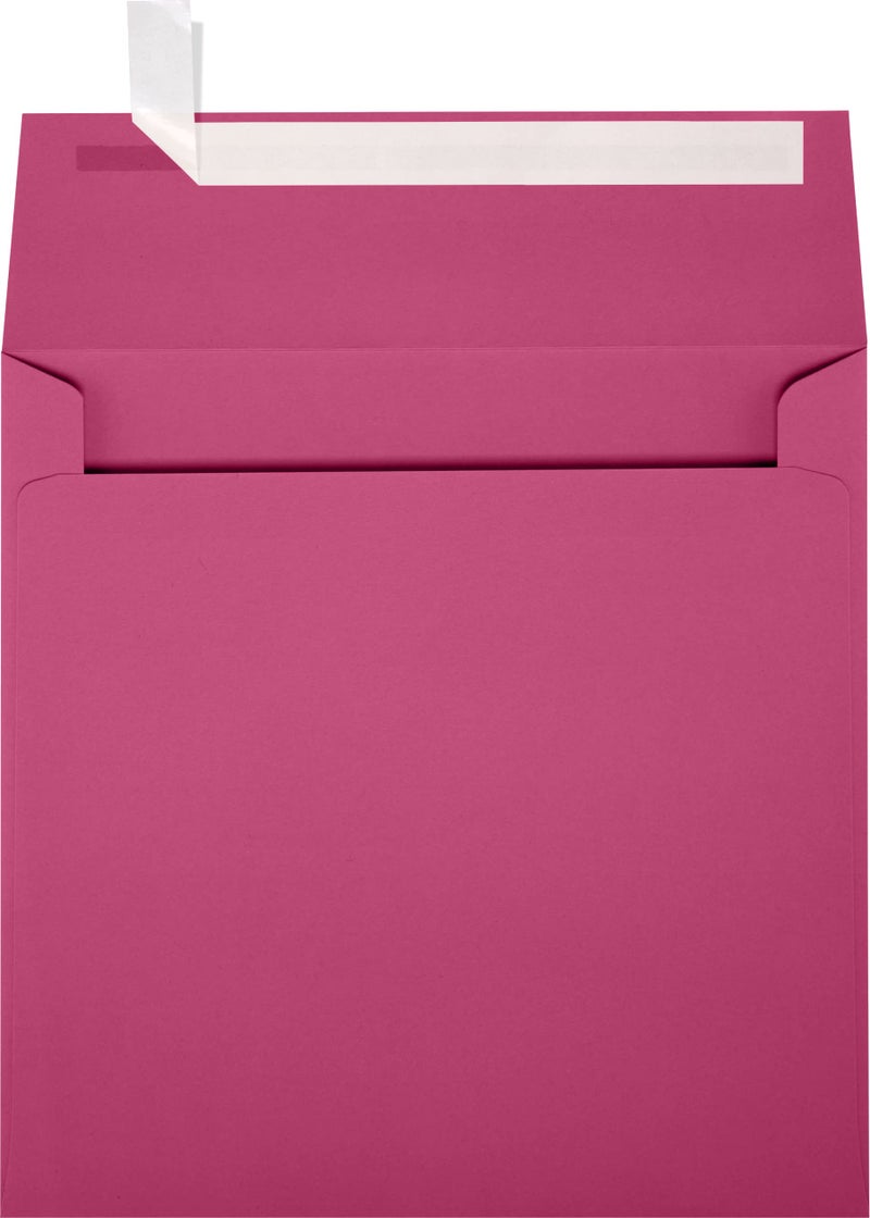 LUXPaper Square Invitation Envelopes | 5 1/2" x 5 1/2" | Magenta Pink | 80lb. Text | 50 Qty - Image 1
